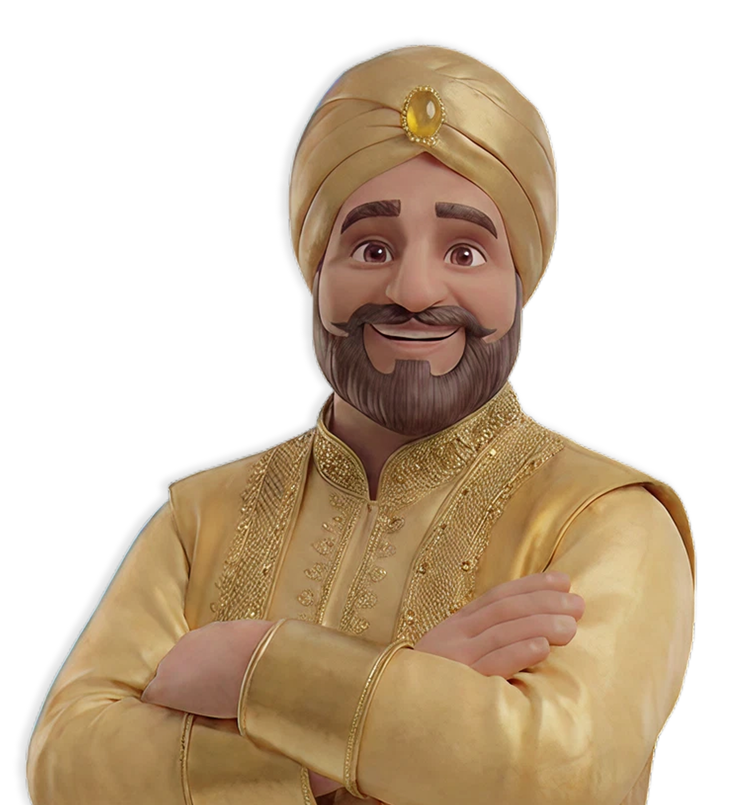 Personagem LeCard de braços cruzados